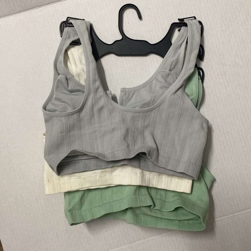 New Lucky Brand seamless comfort 3-pack super soft ribbed lounge sports bras - Picture 6 of 8